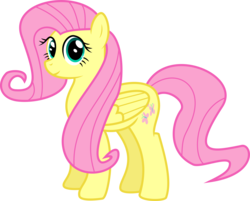 Size: 2000x1609 | Tagged: safe, artist:burdo49, fluttershy, pony, g4, female, looking at you, simple background, smiling, solo, transparent background, vector