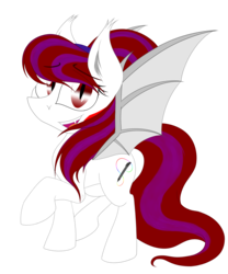 Size: 3581x4310 | Tagged: safe, artist:iflysna94, oc, oc only, oc:dream gaze, bat pony, pony, 2018 community collab, derpibooru community collaboration, bat pony oc, high res, open mouth, raised hoof, simple background, solo, transparent background