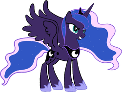 Size: 5750x4340 | Tagged: safe, artist:racquel-silverspirit, princess luna, pony, g4, absurd resolution, female, simple background, solo, white background