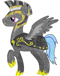Size: 854x1094 | Tagged: safe, artist:racquel-silverspirit, pony, solo, traditional art