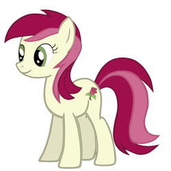 Size: 1280x1280 | Tagged: safe, artist:racquel-silverspirit, roseluck, earth pony, pony, g4, female, show accurate, simple background, solo, white background