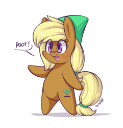 Size: 1776x1840 | Tagged: safe, artist:dsp2003, oc, oc only, oc:tater trot, earth pony, pony, bipedal, blushing, chibi, cute, female, mare, open mouth, simple background, solo, style emulation, transparent background