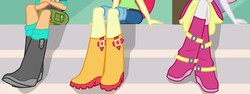 Size: 745x279 | Tagged: safe, apple bloom, scootaloo, sweetie belle, equestria girls, g4, cutie mark crusaders, legs, pictures of legs