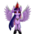 Size: 1024x1024 | Tagged: safe, artist:helithusvy, twilight sparkle, alicorn, pony, g4, alicorn amulet, colored horn, corrupted, corrupted twilight sparkle, curved horn, dark magic, evil, evil twilight, horn, magic, simple background, sombra eyes, sombra horn, transparent background, twilight sparkle (alicorn)