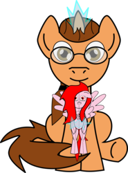 Size: 1215x1644 | Tagged: safe, artist:planetkiller, derpibooru exclusive, oc, oc only, oc:atrial flutter, oc:planetkiller, pony, unicorn, 2018 community collab, derpibooru community collaboration, looking at you, plushie, simple background, sitting, transparent background