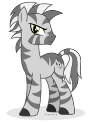 Size: 4389x6028 | Tagged: safe, artist:suramii, oc, oc only, oc:lancer impalii, pony, zebra, fallout equestria, fallout equestria: project horizons, absurd resolution, commission, male, show accurate, simple background, solo, transparent background, vector, zebra oc