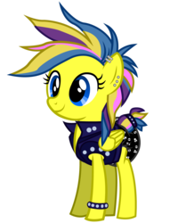Size: 1024x1280 | Tagged: safe, alternate version, artist:thunderdasher07, oc, oc only, oc:mist dasher, pegasus, pony, g4, it isn't the mane thing about you, alternate hairstyle, black diaper, bracelet, clothes, diaper, ear piercing, earring, female, jacket, jewelry, multicolored hair, non-baby in diaper, pegasus oc, piercing, poofy diaper, punk, raripunk, short tail, simple background, skull and crossbones, solo, studded bracelet, tail, tail hole, teenager, transparent background, vector