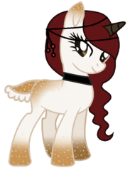 Size: 558x764 | Tagged: safe, artist:cindystarlight, oc, oc only, oc:roosa flower, deer pony, original species, pony, female, horn, mare, simple background, solo, transparent background