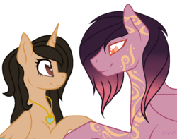 Size: 1186x935 | Tagged: safe, artist:cindystarlight, oc, oc only, oc:lele glimmer, alicorn, pegasus, pony, female, male, mare, simple background, stallion, transparent background