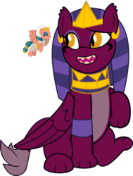 Size: 5154x6808 | Tagged: safe, artist:jhayarr23, somnambula, the sphinx, pegasus, pony, sphinx, daring done?, g4, absurd resolution, female, flying, ship:sphinxambula, simple background, sitting, transparent background, vector