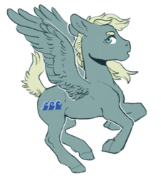 Size: 1083x1200 | Tagged: safe, artist:amphoera, oc, oc only, oc:storm surge, pegasus, pony, male, open mouth, simple background, solo, stallion, white background
