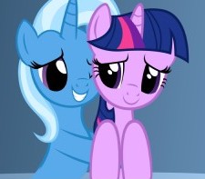 Size: 225x197 | Tagged: safe, artist:navitaserussirus, trixie, twilight sparkle, g4, cropped, female, lesbian, ship:twixie, shipping