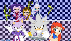 Size: 3003x1730 | Tagged: safe, artist:trungtranhaitrung, equestria girls, g4, battle tendency, belly button, blaze the cat, bloom (winx club), clothes, crossover, darcy (winx club), equestria girls style, equestria girls-ified, icy, jojo's bizarre adventure, male, midriff, pillar men, silver the hedgehog, sonic the hedgehog, sonic the hedgehog (series), sports bra, stormy, the trix, winx club