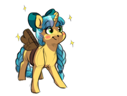 Size: 1024x768 | Tagged: safe, artist:maxiima, oc, oc only, oc:ducky ink, pony, unicorn, blushing, bow, cardboard wings, clothes, costume, fake wings, simple background, transparent background