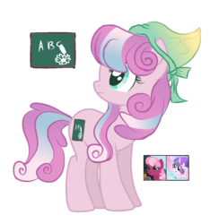 Size: 1824x1948 | Tagged: safe, artist:theapplebeauty, oc, oc only, earth pony, pony, bandana, female, magical lesbian spawn, mare, offspring, parent:cheerilee, parent:princess flurry heart, simple background, solo, transparent background