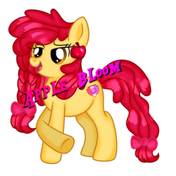 Size: 2048x2048 | Tagged: safe, artist:doraemonfan4life, apple bloom, earth pony, pony, g4, alternate hairstyle, bow, braid, female, high res, mare, older, simple background, solo, tail bow, transparent background