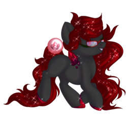 Size: 1984x1812 | Tagged: safe, artist:immagoddampony, oc, oc only, oc:flame, orbite, original species, pony, female, glasses, mare, simple background, solo, transparent background