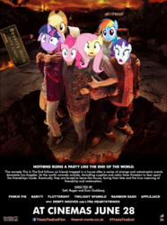 Size: 700x940 | Tagged: safe, applejack, fluttershy, pinkie pie, rainbow dash, rarity, twilight sparkle, alicorn, pony, g4, apocalypse, craig robinson, danny mcbride, fire, james franco, jay baruchel, jonah hill, movie parody, movie poster, parody, seth rogen, this is the end, twilight sparkle (alicorn)