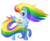 Size: 1024x845 | Tagged: safe, artist:scarlet-spectrum, rainbow dash, pegasus, pony, g4, colored wings, female, long mane, long tail, looking at you, mare, multicolored wings, rainbow power, rainbow wings, raised hoof, simple background, solo, tail, transparent background, wings