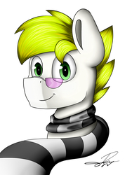 Size: 1200x1600 | Tagged: safe, artist:supermoix, oc, oc only, oc:smash, pony, clothes, colt, glasses, male, scarf, simple background, solo, white background, yellow
