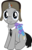 Size: 1800x2794 | Tagged: safe, artist:eagle1division, trixie, oc, oc only, oc:ragtime melody, pony, unicorn, 2018 community collab, derpibooru community collaboration, hat, looking at you, male, necktie, plushie, simple background, sitting, smiling, solo, soviet, stallion, transparent background, ushanka, vector