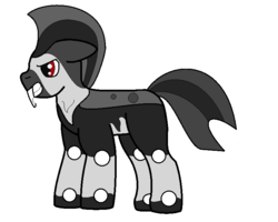 Size: 768x614 | Tagged: safe, artist:jfpierre, oc, oc only, pony, makuta, simple background, solo, umset, white background