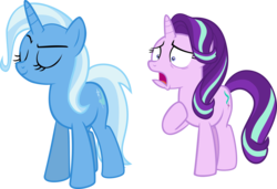 Size: 8753x6000 | Tagged: safe, artist:etherium-apex, starlight glimmer, trixie, pony, g4, no second prances, .svg available, absurd resolution, faic, simple background, transparent background, vector