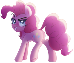 Size: 2835x2411 | Tagged: safe, artist:astralblues, pinkie pie, earth pony, pony, g4, butt, evil smile, female, grin, high res, looking at you, mare, plot, simple background, smiling, solo, transparent background