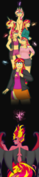 Size: 422x1920 | Tagged: safe, artist:cornerverse, sunset shimmer, equestria girls, g4, elements of harmony, sunset satan