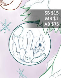 Size: 3500x4500 | Tagged: safe, artist:zipomon, pony, bauble, christmas, christmas tree, commission, holiday, looking at you, on back, snow, snowflake, solo, tree, underhoof, your character here