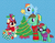 Size: 1186x929 | Tagged: safe, artist:ianpony98, moondancer, rainbow dash, oc, oc:ian, oc:straight a's, earth pony, pegasus, pony, unicorn, g4, canon x oc, christmas, christmas tree, clothes, decorating, decoration, earth pony oc, female, filly, glasses, holiday, horn, male, offspring, ornaments, parent:moondancer, parent:oc:ian, parents:canon x oc, shipping, stars, straight, sweater, tree, unicorn oc