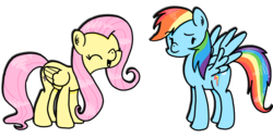 Size: 3000x1518 | Tagged: safe, artist:raptorfarts, fluttershy, rainbow dash, pegasus, pony, g4, sonic rainboom (episode), flutteryay, scene interpretation, yay