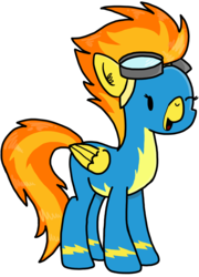 Size: 2000x2774 | Tagged: safe, artist:raptorfarts, spitfire, pegasus, pony, g4, clothes, female, high res, mare, one eye closed, simple background, solo, transparent background, uniform, wink, wonderbolts uniform