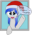 Size: 1345x1475 | Tagged: safe, artist:cloudy95, oc, oc only, oc:cloudy, pony, christmas, hat, holiday, male, merry christmas, santa hat, solo, stallion, waving