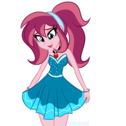 Size: 900x900 | Tagged: dead source, safe, artist:wubcakeva, oc, oc only, oc:contralto, equestria girls, g4, clothes, disguised siren, dress, equestria girls-ified, female, open mouth, simple background, solo, transparent background