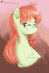 Size: 1000x1500 | Tagged: safe, artist:aidelank, oc, oc only, oc:alseyla, earth pony, pony, city, crossed arms, female, frown, glasses, mare