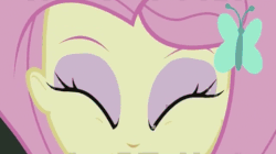Size: 518x290 | Tagged: safe, screencap, fluttershy, equestria girls, fluttershy's butterflies, fluttershy's butterflies: rainbow dash, g4, my little pony equestria girls: better together, my little pony equestria girls: choose your own ending, animated, animated screencap, cheering, clothes, female, geode of fauna, happy, magical geodes, open mouth, shoes, smiling, volumetric mouth, yay