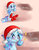 Size: 1024x1303 | Tagged: safe, artist:akemiarts1, oc, oc only, oc:winter doodle, crystal pony, pony, christmas, clothes, costume, hat, holiday, it chrismas, meme, merry christmas, ponified animal photo, ponified meme, santa costume, santa hat, silly, silly pony, solo, tongue out