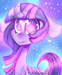 Size: 2500x3000 | Tagged: safe, artist:bunxl, twilight sparkle, alicorn, pony, g4, female, floppy ears, heart, heart eyes, high res, mare, solo, sparkles, starry eyes, twilight sparkle (alicorn), wingding eyes