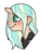 Size: 275x352 | Tagged: safe, artist:sexygoatgod, oc, oc only, oc:clair heartstrings, human, satyr, unicorn, bust, female, horn, horned humanization, humanized, parent:lyra heartstrings, simple background, solo, transparent background, tumblr nose