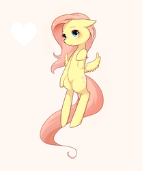 Size: 2000x2400 | Tagged: safe, artist:kkmrarar, fluttershy, pegasus, pony, g4, female, heart, high res, mare, raised hoof, simple background, smiling, solo, white background