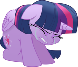 Size: 5828x5009 | Tagged: safe, artist:jhayarr23, twilight sparkle, alicorn, pony, g4, my little pony: the movie, absurd resolution, crying, cute, female, floppy ears, mare, no i can't i ruined everything, sad, sadorable, simple background, sitting, solo, transparent background, twilight sparkle (alicorn), vector