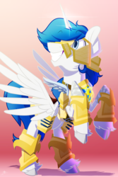 Size: 2000x3000 | Tagged: safe, artist:atomic8497, oc, oc only, oc:master valor mccloud, alicorn, pony, armor, high res, male, male alicorn, male alicorn oc, solo, stallion