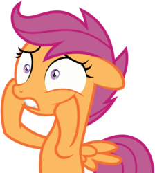 Size: 3000x3350 | Tagged: safe, artist:sollace, scootaloo, pegasus, pony, campfire tales, .svg available, female, foal, scared, show accurate, simple background, solo, transparent background, vector