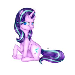 Size: 3168x3186 | Tagged: safe, artist:altavistathereindeer, starlight glimmer, pony, unicorn, g4, female, high res, simple background, solo, white background