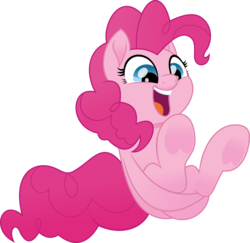 Size: 4886x4755 | Tagged: safe, artist:jhayarr23, pinkie pie, earth pony, pony, g4, my little pony: the movie, absurd resolution, cute, diapinkes, female, frog (hoof), mare, simple background, smiling, solo, transparent background, underhoof, vector