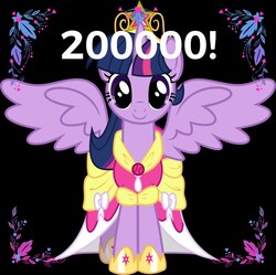 Size: 896x892 | Tagged: safe, twilight sparkle, alicorn, pony, g4, 200000, twilight sparkle (alicorn)
