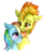 Size: 3655x4415 | Tagged: safe, artist:gaelledragons, rainbow dash, spitfire, pony, g4, blushing, bust, cute, ear fluff, female, floppy ears, lesbian, mare, one eye closed, ship:spitdash, shipping, simple background, smiling, transparent background