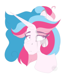 Size: 1138x1329 | Tagged: safe, artist:mauuwde, oc, oc only, oc:dawn star, pony, unicorn, bust, crying, female, mare, portrait, simple background, solo, transparent background