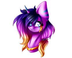 Size: 2500x2000 | Tagged: safe, artist:immagoddampony, oc, oc only, pony, unicorn, bust, female, high res, mare, portrait, simple background, smiling, solo, transparent background